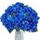 NAHUAA 2 Pcs Blue Hydrangea Artificial Flowers Royal Blue Hydrangeas 10 Heads Silk Hydrangea Flowers Bouquets for Wedding Bouquet Table Centerpieces Floral Arrangements Home Decor