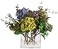 Nearly Natural 4670 Hydrangea with Rectangle Vase Silk Flower Arrangement Mixed 1025 x 1025 x 175