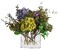 Nearly Natural 4670 Hydrangea with Rectangle Vase Silk Flower Arrangement Mixed 1025 x 1025 x 175