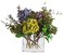 Nearly Natural 4670 Hydrangea with Rectangle Vase Silk Flower Arrangement Mixed 1025 x 1025 x 175