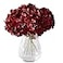 KISLOHUM Hydrangea Silk Flowers Heads with 10 Stems Burgundy Artificial Hydrangea Flower Head for Wedding Centerpieces Bouquets DIY Floral Decor Home Decoration
