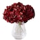KISLOHUM Hydrangea Silk Flowers Heads with 10 Stems Burgundy Artificial Hydrangea Flower Head for Wedding Centerpieces Bouquets DIY Floral Decor Home Decoration