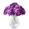 KISLOHUM Artificial Hydrangea Flower Heads 10 Dark Purple Hydrangea Silk Flowers Head for Wedding Centerpieces Bouquets DIY Floral Decor Home Decoration with Long Stems