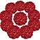 Flojery Silk Hydrangea Heads Artificial Flowers Heads with Stems for Home Wedding DecorPack of 10 Red