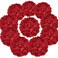 Flojery Silk Hydrangea Heads Artificial Flowers Heads with Stems for Home Wedding DecorPack of 10 Red