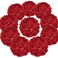 Flojery Silk Hydrangea Heads Artificial Flowers Heads with Stems for Home Wedding DecorPack of 10 Red