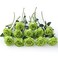 Laelfe 12 PCS Artificial Flowers Roses Silk Flowers Fake Long Stem Artificial Roses for Home Wendding Kitchen DecorationsGreen