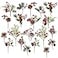 Crafare 20 Pack Artificial Christmas Tree Picks Assorted Red Berry Pine Picks Spray with Pinecones Apples Holly Leaves Winter Holiday Season Dco