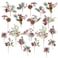 Crafare 20 Pack Artificial Christmas Tree Picks Assorted Red Berry Pine Picks Spray with Pinecones Apples Holly Leaves Winter Holiday Season Dco