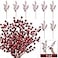 HOHOTIME Christmas Holly Berry Stem Ornaments 8 Large Branches32 Small Branches Artificial Berry Stem Removable Artificial Glitter Berry Stem Ornaments Home Decorative for Christmas Tree Wreath