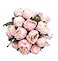 Meide Group USA Artificial Peony Flowers 6 Pack 14 Inch Shabby Chic Pink Real Touch Latex Peonies for Spring Home Decor Dining Table Centerpieces Wedding Bouquets Party Arrangements
