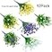 WILLBOND 12 Bundles Artificial Flowers Outdoor UV Resistant Faux Artificial Plants Shrubs Plastic Flower Bulk for Hanging Planter Porch Window Home Spring Summer DecorYellow Purple White
