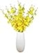 OMUYGDD Artificial Flowers Orchids Silk Fake Flowers in Bulk 10 Pcs Each 20 for Wedding Festive Party Home Office Decoration Not Include Vase