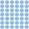 Auihiay 64pcs Silk Hydrangea Artificial Flowers Artificial Hydrangea Flowers with Stems Full Hydrangea Flowers for Wedding Centerpieces Home Garden Party Decoration Blue