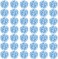 Auihiay 64pcs Silk Hydrangea Artificial Flowers Artificial Hydrangea Flowers with Stems Full Hydrangea Flowers for Wedding Centerpieces Home Garden Party Decoration Blue