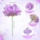 Tigeen 100 Pcs Hydrangea Artificial Flowers Bulk 748 Inch Artificial Hydrangeas with Removable Stems Faux Flowers Wedding Decor for Home Garden Party Decoration DIY Project Lavender