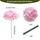 Cherica 20 Pcs Pink Hydrangea Artificial Flowers Bulk Faux Hydrangea Flowers Heads Artificial Fake Silk Hydrangea Flowers with Stems Pink Flowers Artificial for Decoration Wedding Dcor