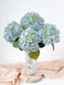 SUMTIPHUN 4 Pcs 20 Real Touch Hydrangeas Light Blue Artificial Hydrangeas Flowers Faux Latex Hydrangea for Kitchen Living Room Porch Home Decor Baby Shower Party Wedding Table Centerpiece