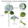 SUMTIPHUN 4 Pcs 20 Real Touch Hydrangeas Light Blue Artificial Hydrangeas Flowers Faux Latex Hydrangea for Kitchen Living Room Porch Home Decor Baby Shower Party Wedding Table Centerpiece