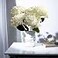 WISTART 8pcs White Hydrangea Artificial Flowers 2757 Large Realistic Single Long Stem Faux Silk Hydrangea Bouquets Flowers Arrangements Home Office Decor Wedding Centerpieces DIY