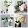 WISTART 8pcs White Hydrangea Artificial Flowers 2757 Large Realistic Single Long Stem Faux Silk Hydrangea Bouquets Flowers Arrangements Home Office Decor Wedding Centerpieces DIY