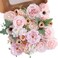Garisey Artificial Flowers Combo for DIY Wedding Bouquets Combo Centerpieces Arrangements Party Bridal Baby Shower Home DecorationsBlush Pink