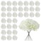 Cherica White Hydrangea Artificial Flowers Bulk 30 Pcs Faux Hydrangea Flowers Heads Artificial Fake Silk Hydrangea Flowers with Stems White Flowers Artificial for Decoration Wedding Dcor