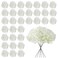 Cherica White Hydrangea Artificial Flowers Bulk 30 Pcs Faux Hydrangea Flowers Heads Artificial Fake Silk Hydrangea Flowers with Stems White Flowers Artificial for Decoration Wedding Dcor