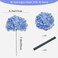 Cherica 30 Pcs Blue Hydrangea Artificial Flowers Bulk Faux Hydrangea Flowers Heads Artificial Fake Silk Hydrangea Flowers with Stems Blue Flowers Artificial for Decoration Wedding Dcor