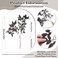 Lyrow 6 Pack 36 Inches Artificial Cimicifuga Plant Leaf Spray Faux Plum Cimicifuga Ramosa Leaf Branch Faux Fall Spray Silk Plants for Home Vase Wedding Garden Farmhouse Table Mantel Decor