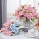 MARTINE MALL 4 Packs Peonies Artificial Flowers Light Pink Artificial Peonies Silk Peonies Flowers Fake Peonies Artificial Flowers Peonies Bouquet for Centerpiece Table Wedding Party Home Decor