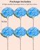 LA.PONEE LAPONEE 6PCS Premium Blue Silk Hydrangea Artificial Flowers Bouquets Realistic Fake Hydrangea with Stems Faux Flower Arrangement for Home Wedding Party Baby Shower Table Centerpieces Decorati
