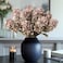 Ttranewsoo Fake Flowers Hydrangea Silk Flowers with StemsBrown Flowers Fall Hydrangea Artificial FlowersWinter Flowers Artificial for Decoration Vase Indoor and Outdoor 24Brown 8PCS Wthout Vase