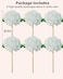LA.PONEE 6PCS Premium White Hydrangea Artificial Flowers Bouquets Ivory Silk Hydrangea Flowers Heads with Stems Fake Hydrangeas Flowers Arrangement Faux Hydrangea Decor for Home Wedding Party Baby Sho