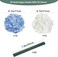 Cherica 20 Pcs Blue and White Hydrangea Artificial Flowers Bulk Faux Hydrangea Flowers Heads Artificial Fake Silk Hydrangea Flowers with Stems White Flowers Artificial for Decoration Wedding Dcor