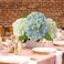 JINWOE 4Pcs Boho Faux Hydrangea Flowers BlueWhite 20 Real Touch Fall Artificial HydrangeaFake Silk Flowers for Dinning Tables Party Outdoor Home Cemetery Kitchen Wedding Bouquet