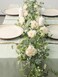 Anna's Whimsy Annas Whimsy 591FT Artificial Eucalyptus Greenery with Flowers Fake Rose Gypsophila for Wedding Spring Home Party Decor
