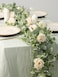 Anna's Whimsy Annas Whimsy 591FT Artificial Eucalyptus Greenery with Flowers Fake Rose Gypsophila for Wedding Spring Home Party Decor