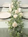 Anna's Whimsy Annas Whimsy 591FT Artificial Eucalyptus Greenery with Flowers Fake Rose Gypsophila for Wedding Spring Home Party Decor