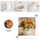 TKAS Artificial Flowers Fake Flowers Silk Rose Bouquets Decoration with Ceramics Vase for Table Home Office Wedding Champagne Flowers