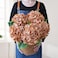 JINWOE 5Pcs Silk Hydrangea Artificial Flowers 20Inch Large Lifelike Boho FlowersArtificial Hydrangeas for Indoor Bouquet Table Centerpieces Floral Arrangements Home Wedding HomeBrown Yellow