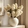 Ttranewsoo Hydrangea Artificial FlowersFall Hydrangeas Artificial Flowers Fake Fall Dried Hydrangea DecorationFaux Silk Flower with Stems Winter Decor Without VaseCream White 8PCS