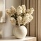 Ttranewsoo Hydrangea Artificial FlowersFall Hydrangeas Artificial Flowers Fake Fall Dried Hydrangea DecorationFaux Silk Flower with Stems Winter Decor Without VaseCream White 8PCS