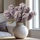 Ttranewsoo Fake Flowers Hydrangea Silk Flowers with Stems Fake Grayish Hydrangea Artificial Flowers Winter Flowers Artificial for Decoration Vase Decor 24Grayish Purple 8PCS Wthout Vase