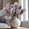 Ttranewsoo Fake Flowers Hydrangea Silk Flowers with Stems Fake Grayish Hydrangea Artificial Flowers Winter Flowers Artificial for Decoration Vase Decor 24Grayish Purple 8PCS Wthout Vase