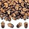 Syhood 300 Pieces Artificial Acorn Decor Fake Nutty Craft Mini Acorn with Natural Cap Fruit Props Simulation for Fall Home Kitchen Decor Autumn Thanksgiving WeddingDark Brown