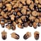 Syhood 300 Pieces Artificial Acorn Decor Fake Nutty Craft Mini Acorn with Natural Cap Fruit Props Simulation for Fall Home Kitchen Decor Autumn Thanksgiving WeddingDark Brown