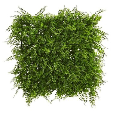 Nearly Natural 20in x 20in Lush Mediterranean Artificial Fern Wall Panel UV Resistant IndoorOutdoor