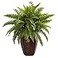 Nearly Natural Boston Fern Artificial Plant in Decorative Planter