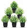 Der Rose 6 Pack Fake Plants Mini Artificial Plants for Home Office Farmhouse Bathroom Shelf Decor Indoor